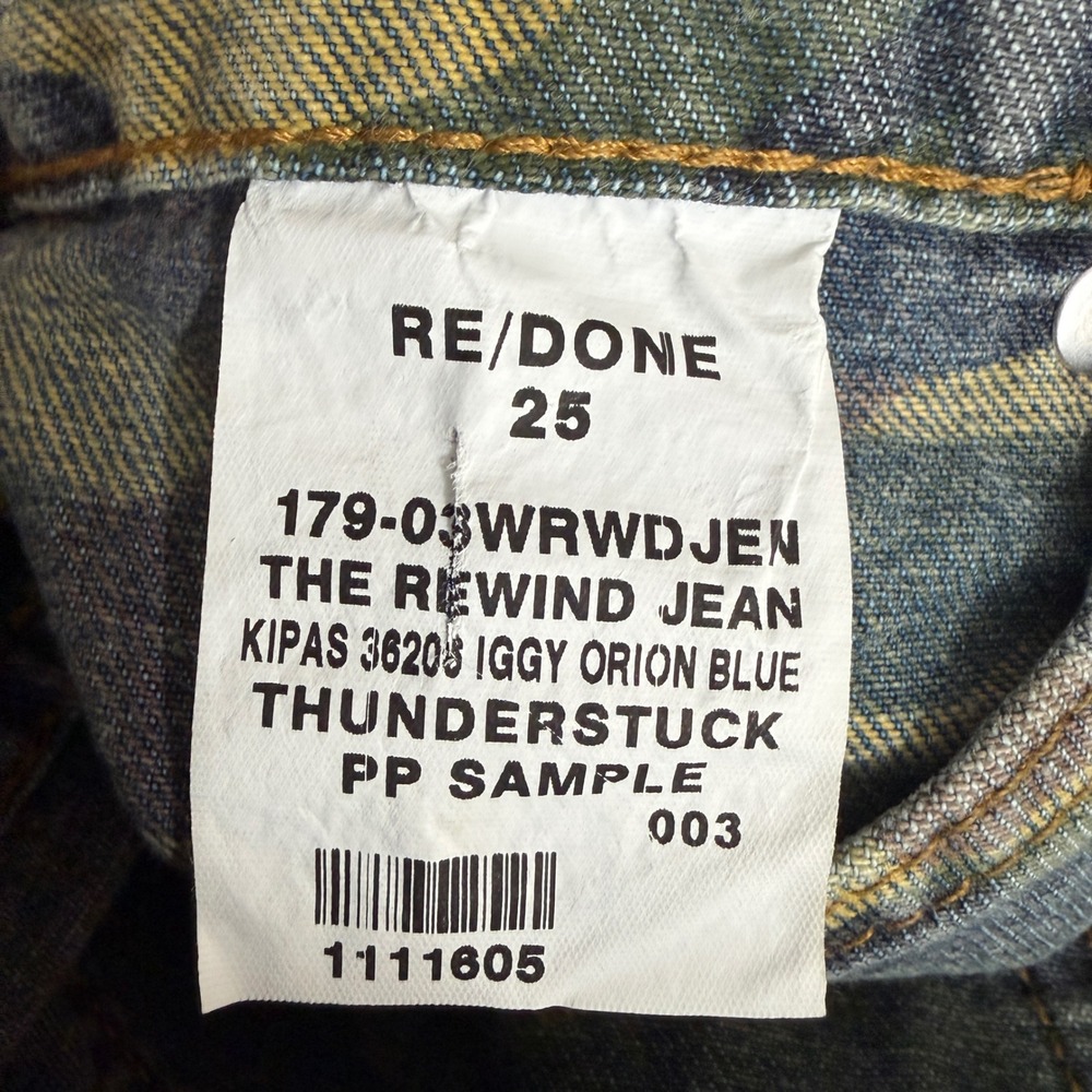 RE/DONE The Rewind Jean Size 25 Thunderstruck Reversible Camo Denim Workwear - Picture 8 of 12